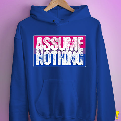 Assume Nothing Bisexual Pride Flag Hoodie - Royal Blue
